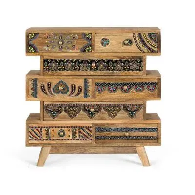 Chieti 8 Drawer Chest - Natural, Mango Wood image