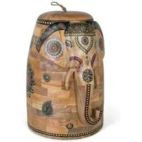 Chieti Elephant Vase - Natural, Mango Wood