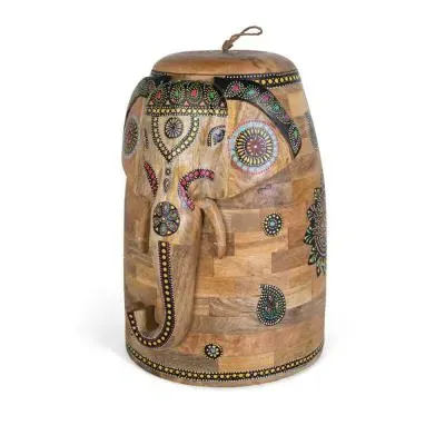 Chieti Elephant Vase - Natural, Mango Wood image