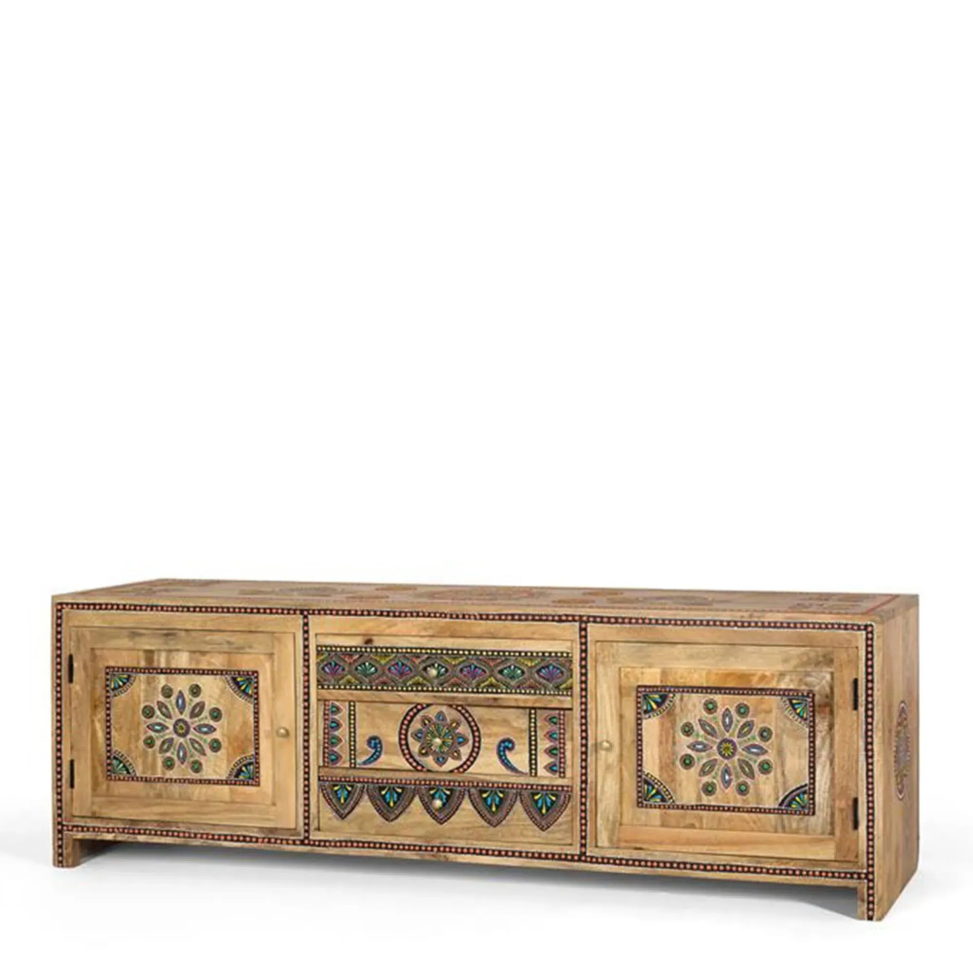 Chieti Storage TV Unit - Natural, Mango Wood