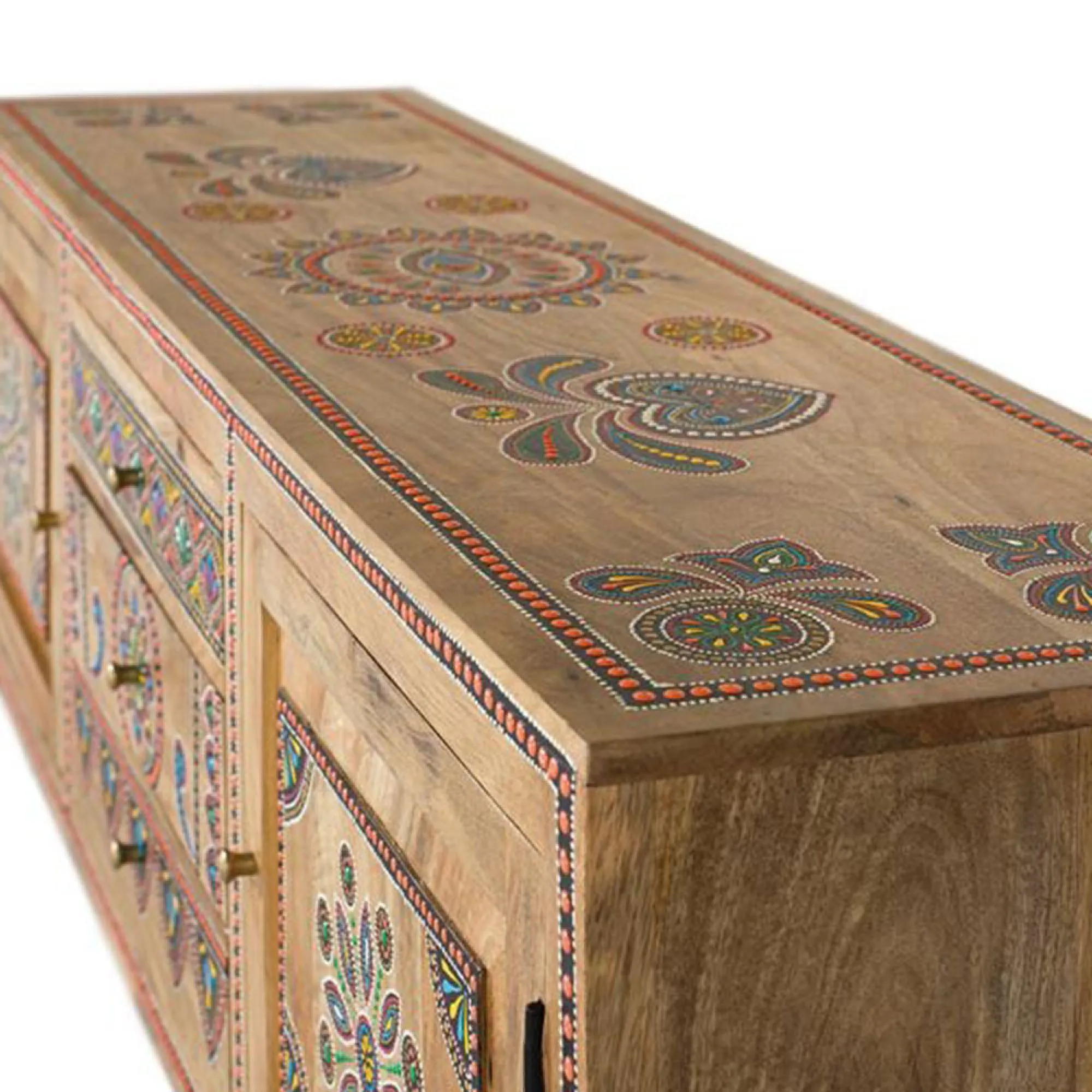 Chieti Storage TV Unit - Natural, Mango Wood