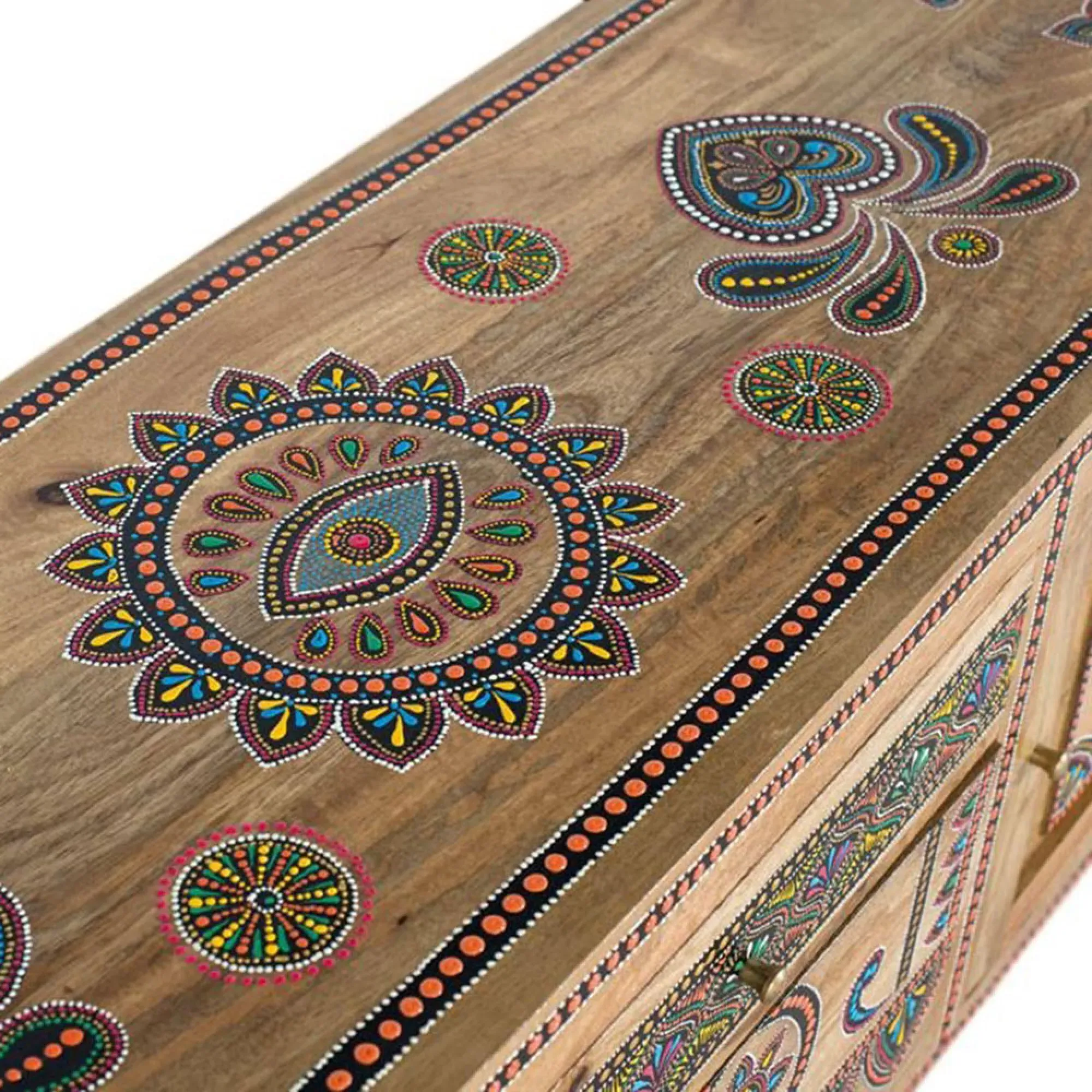 Chieti Storage TV Unit - Natural, Mango Wood