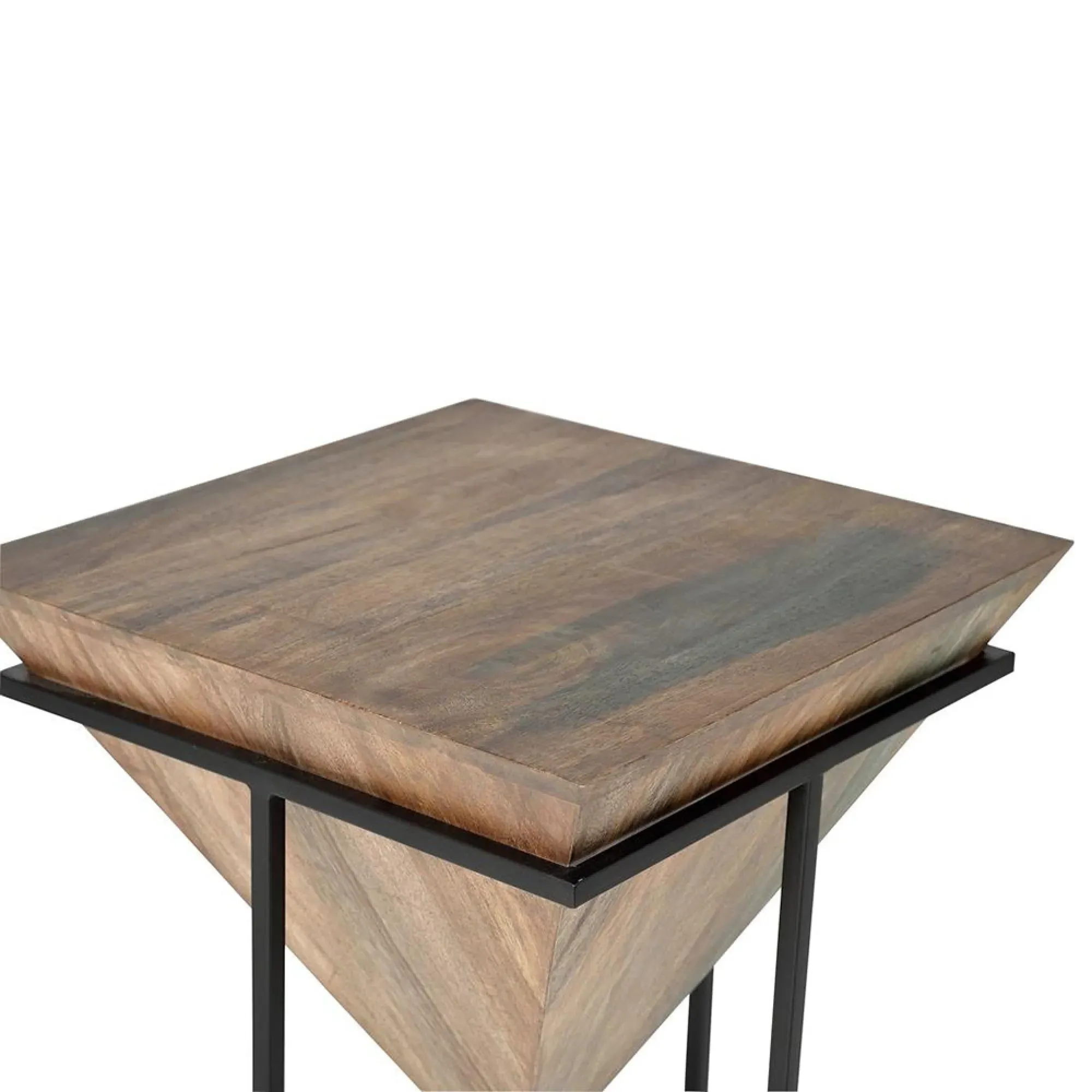 Chomwino Square End Table - Natural, Mango Wood