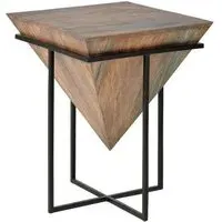 Chomwino Square End Table - Natural, Mango Wood
