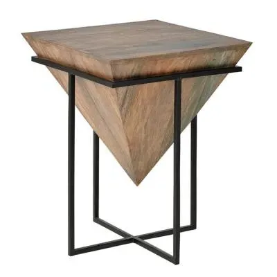 Chomwino Square End Table - Natural, Mango Wood