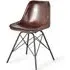 Citrus Industrial Dining Chair Set of 2 - Brown, Leather