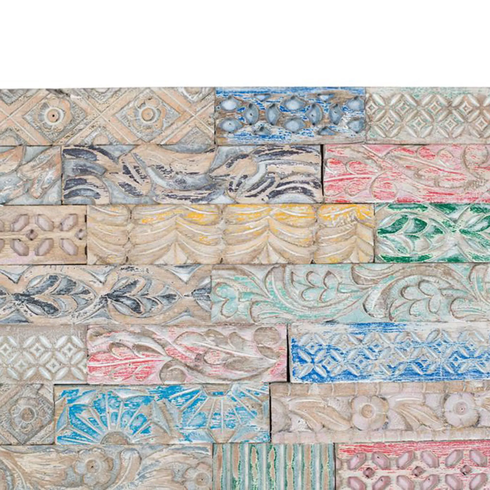 Como 2 Door Medium Sideboard - Natural, Carved Mango Wood