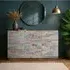 Como 2 Door Medium Sideboard - Natural, Carved Mango Wood