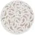 Cricova Round Decorative Panel - Pickled White, Wood