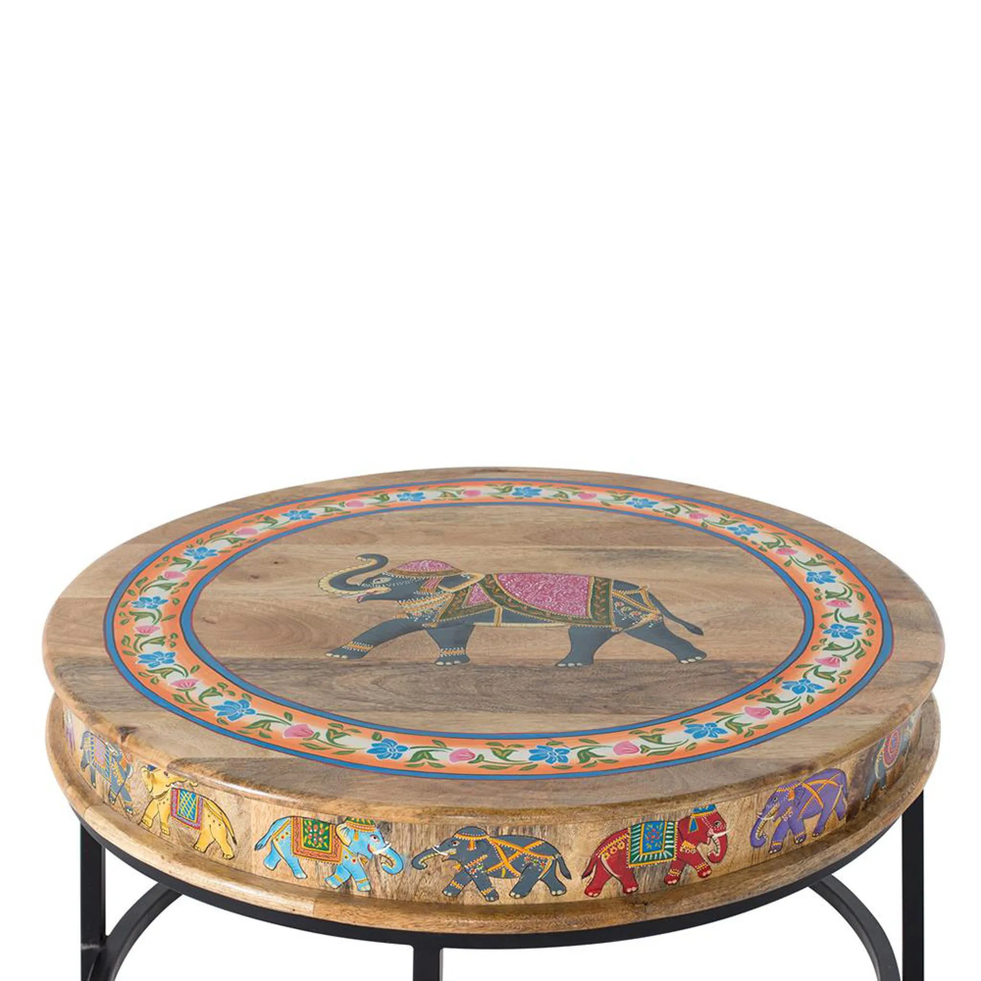 Darambue Round Coffee Table - Natural, Mango Wood