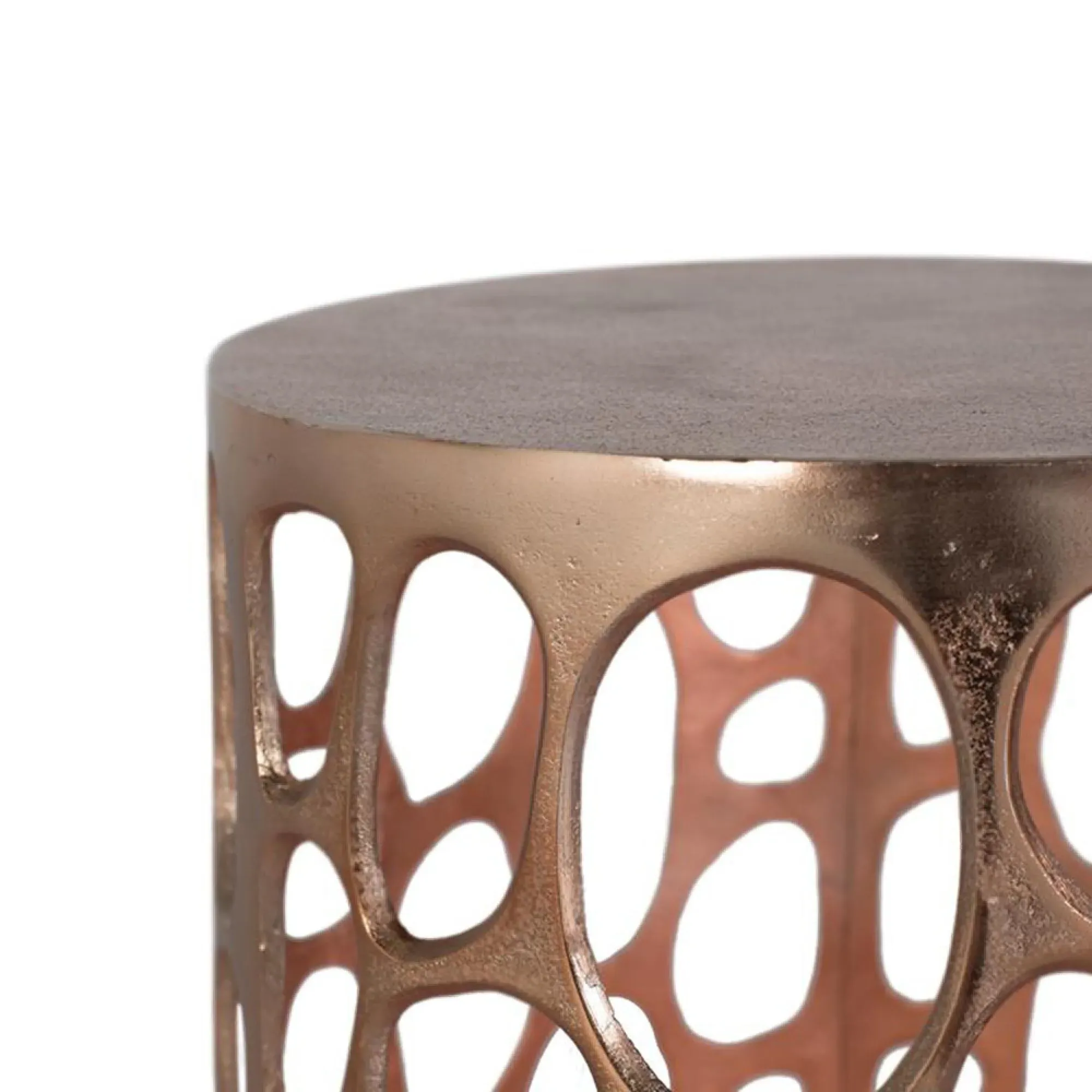 Dimbuni Round Coffee Table Set of 2 - Copper