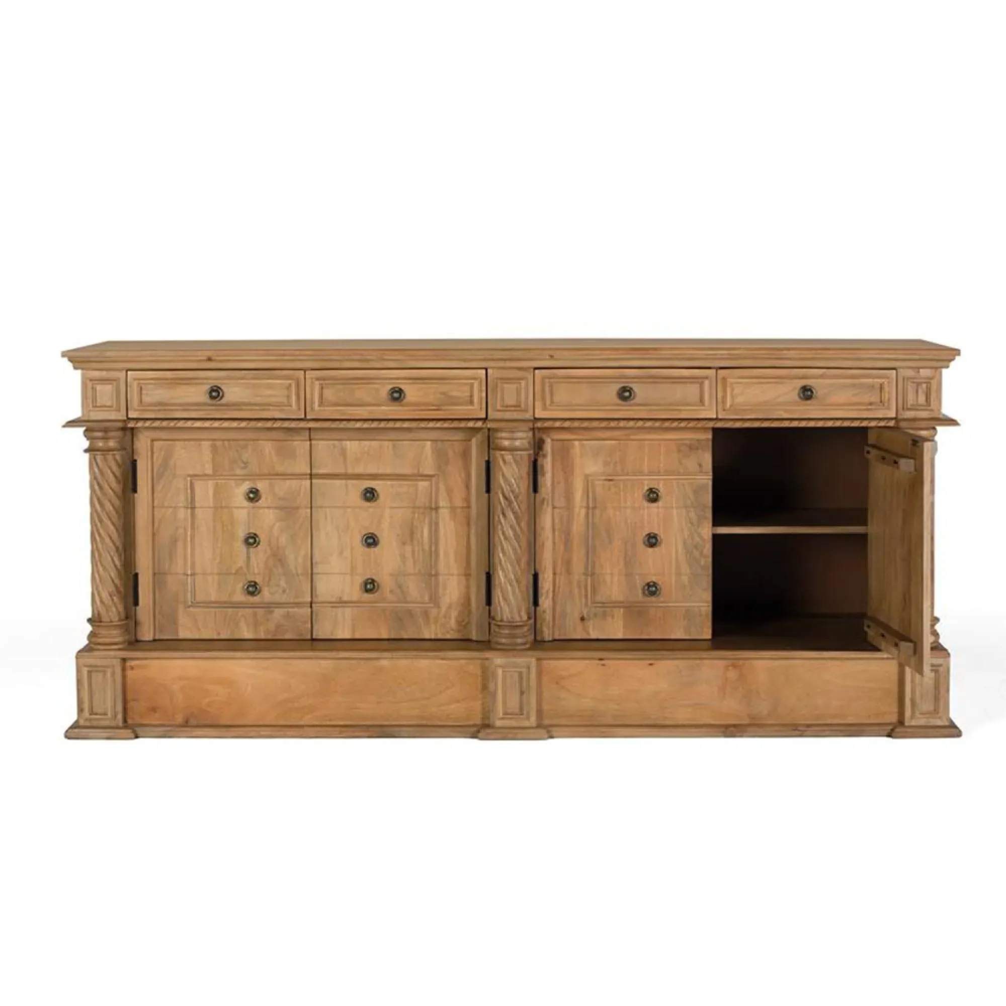 Drizara 4 Door Sideboard - Natural, Mango Wood
