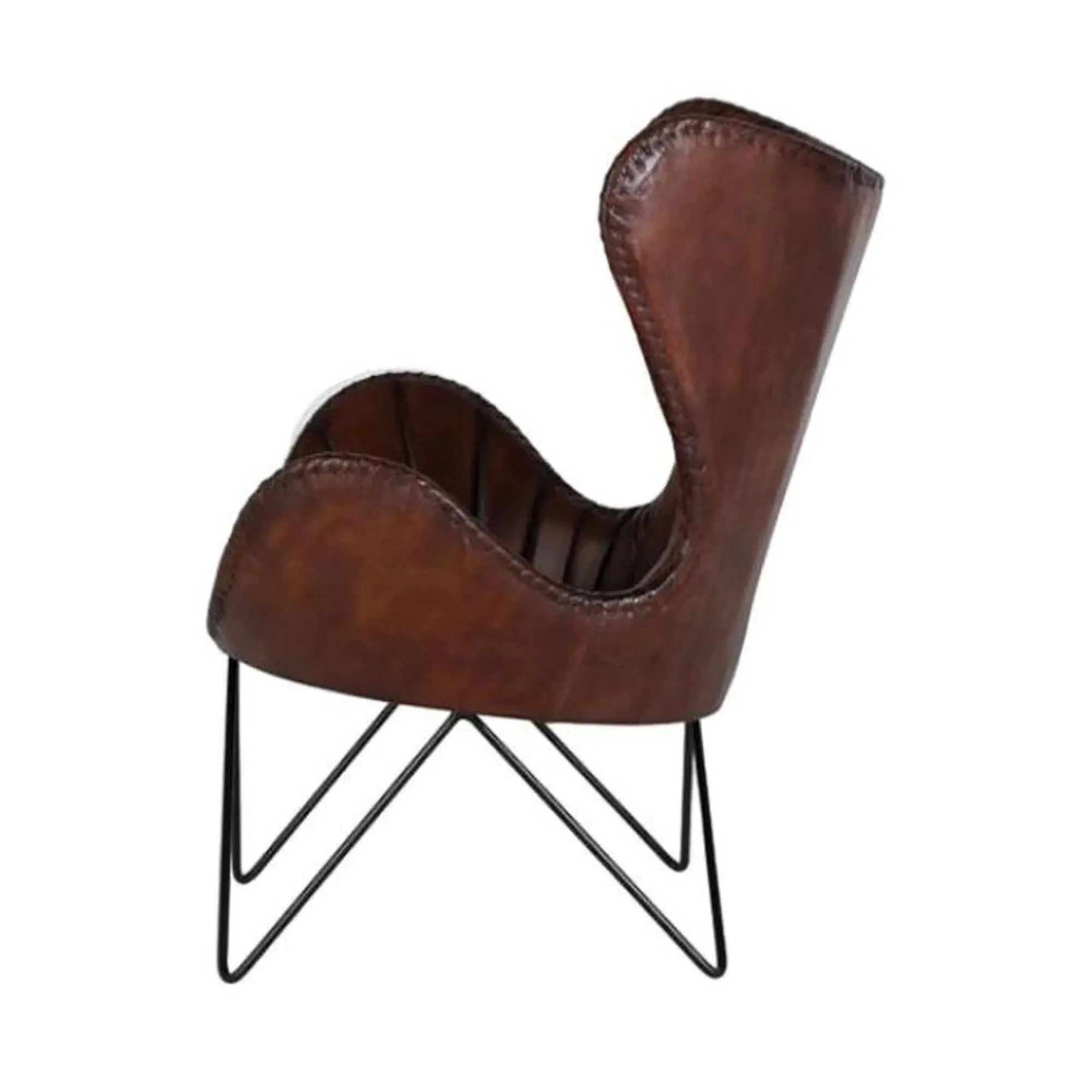 Durango Butterfly Chair - Brown, Leather
