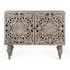 Edith Carved 2 Door Small Sideboard - Grey, Mango Wood