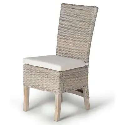 Elbing Dining Chair Set of 2 - Grey Rattan