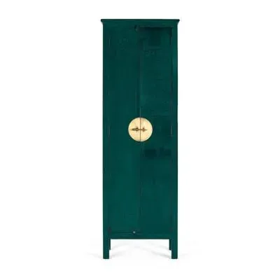 Elderon 2 Door Wardrobe - Green, Mango Wood image