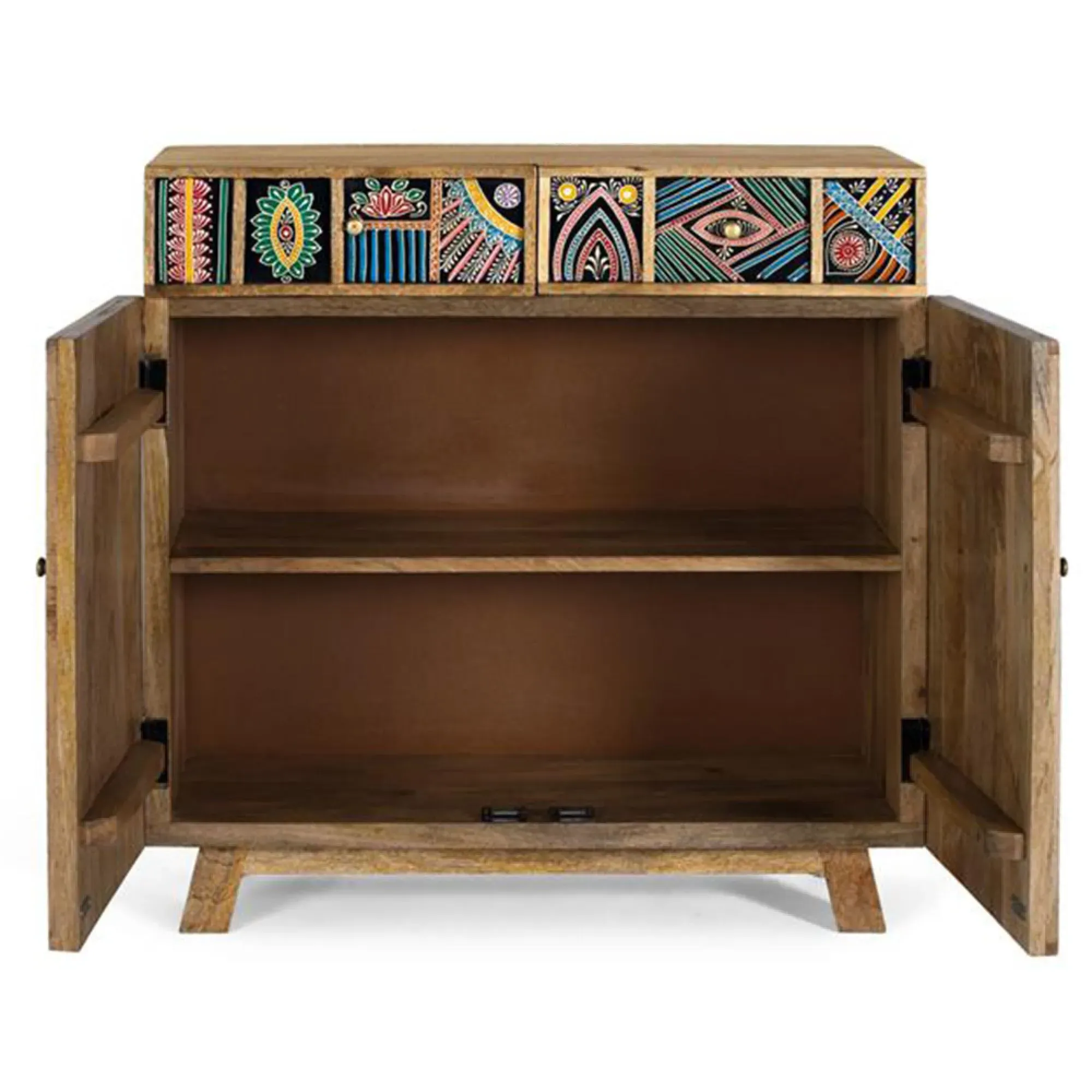 Emelia Small Sideboard - Multicolour, Painted Mango Wood