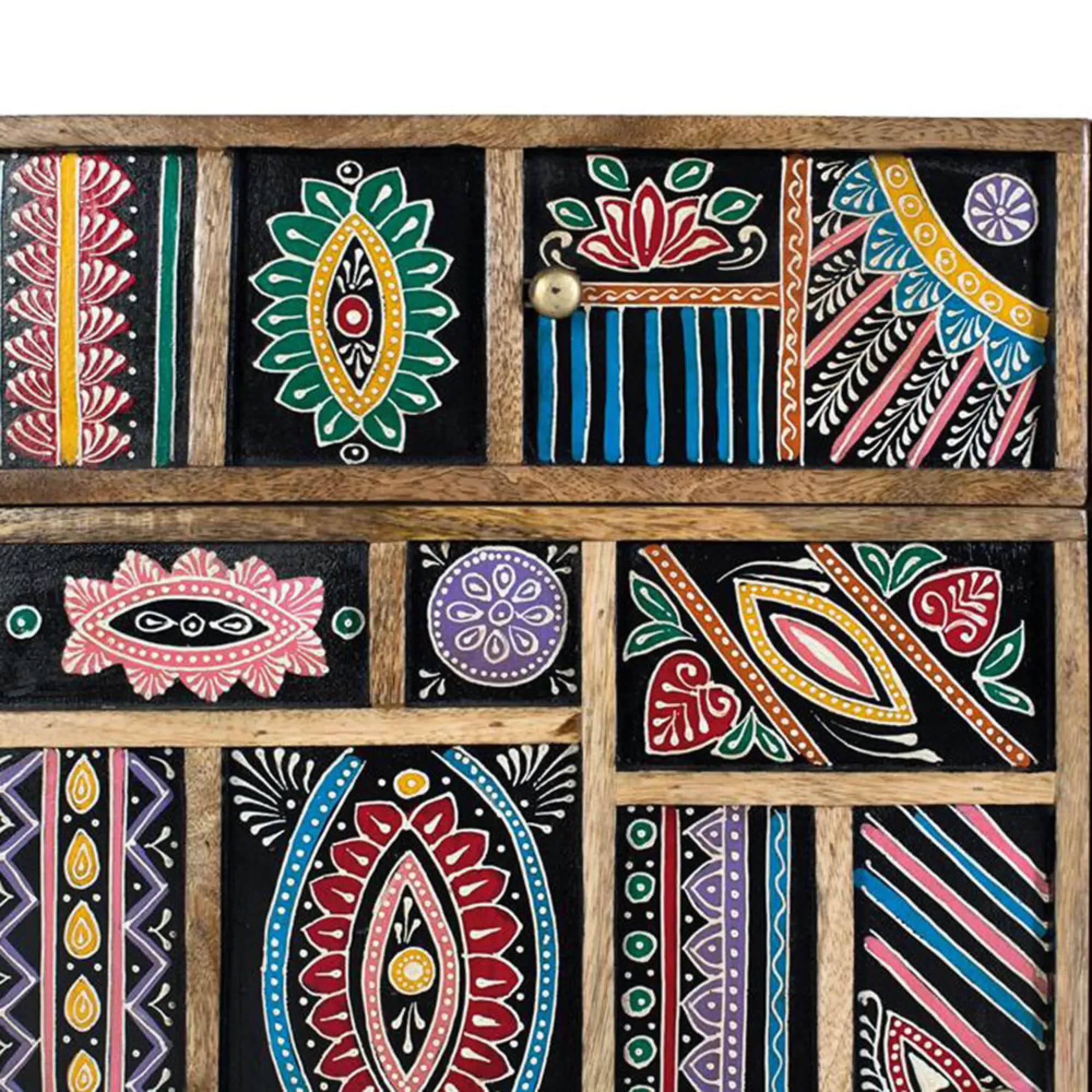 Emelia Small Sideboard - Multicolour, Painted Mango Wood