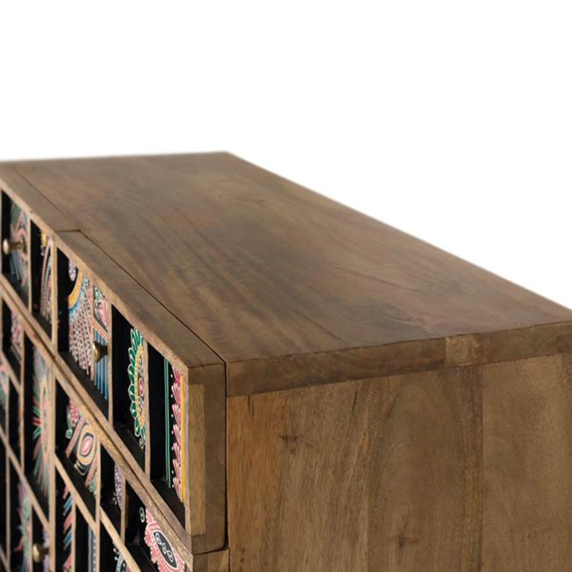 Emelia Small Sideboard - Multicolour, Painted Mango Wood