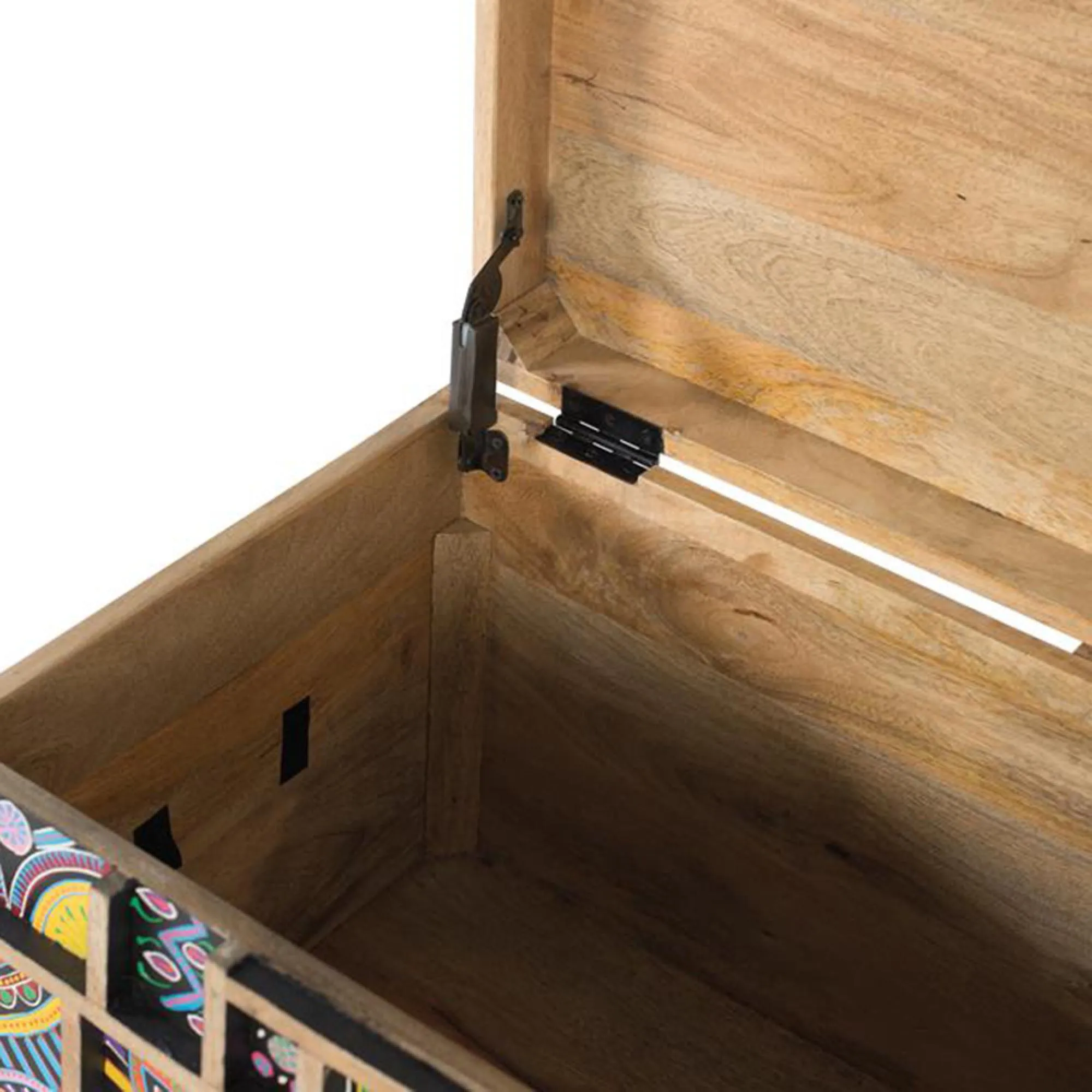 Emelia Storage Trunk - Multicolour, Mango Wood