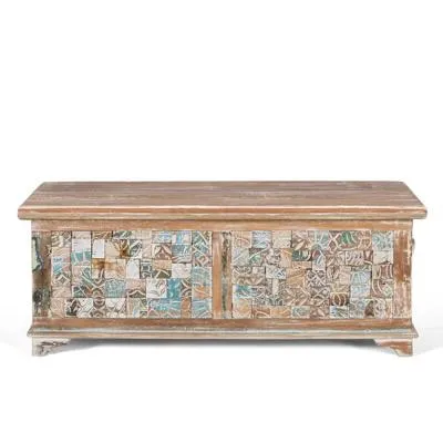 Entholzen Carved Storage Trunk - Mango Wood image