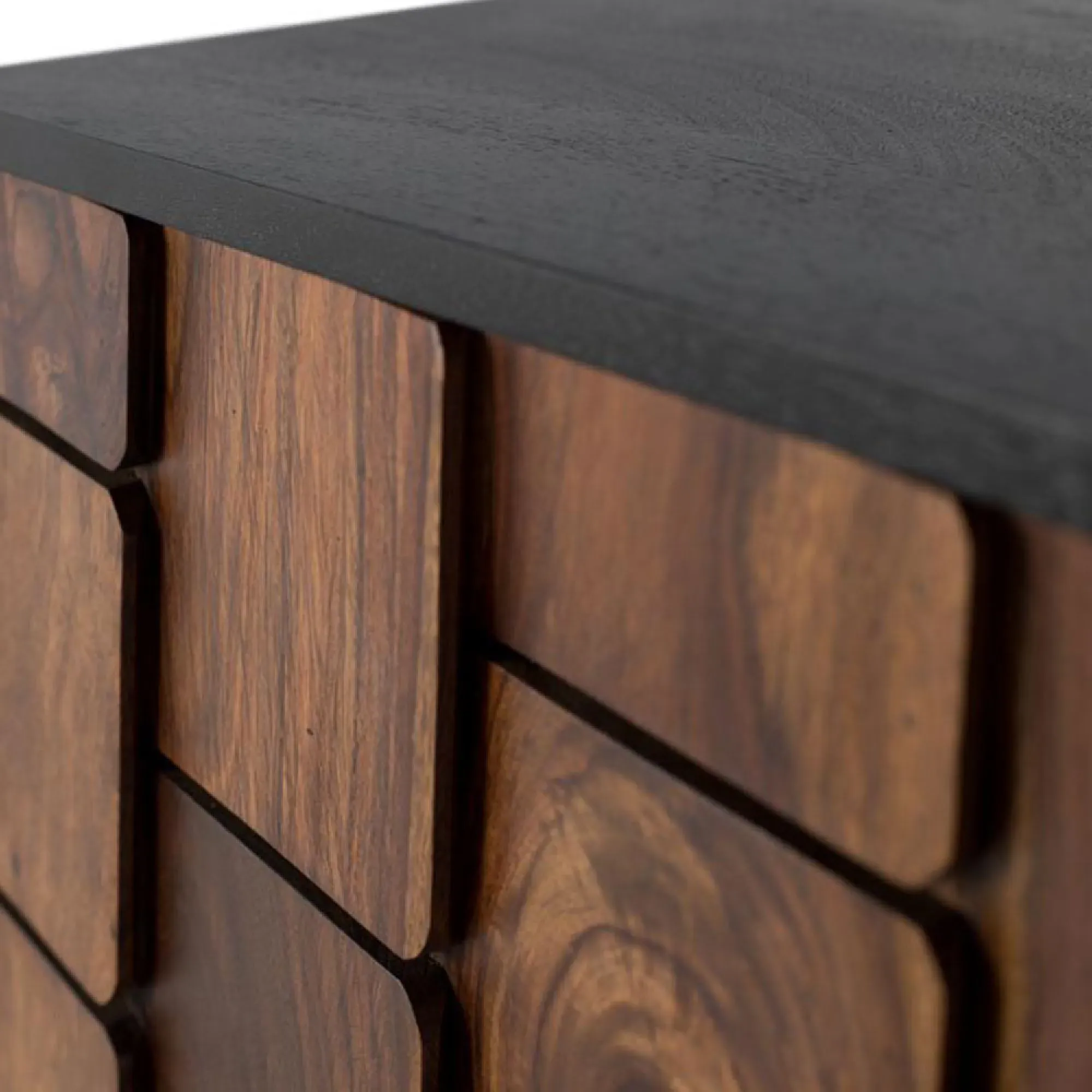 Esmeralda Extra Large 3 Door Sideboard - Black, Mango Wood