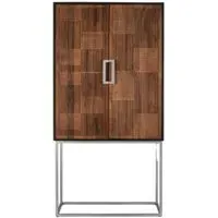 Fairland 2 Door Bar Cabinet - Black, Mango Wood