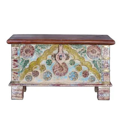 Feldham Storage Trunk - Multicolour, Mango Wood image