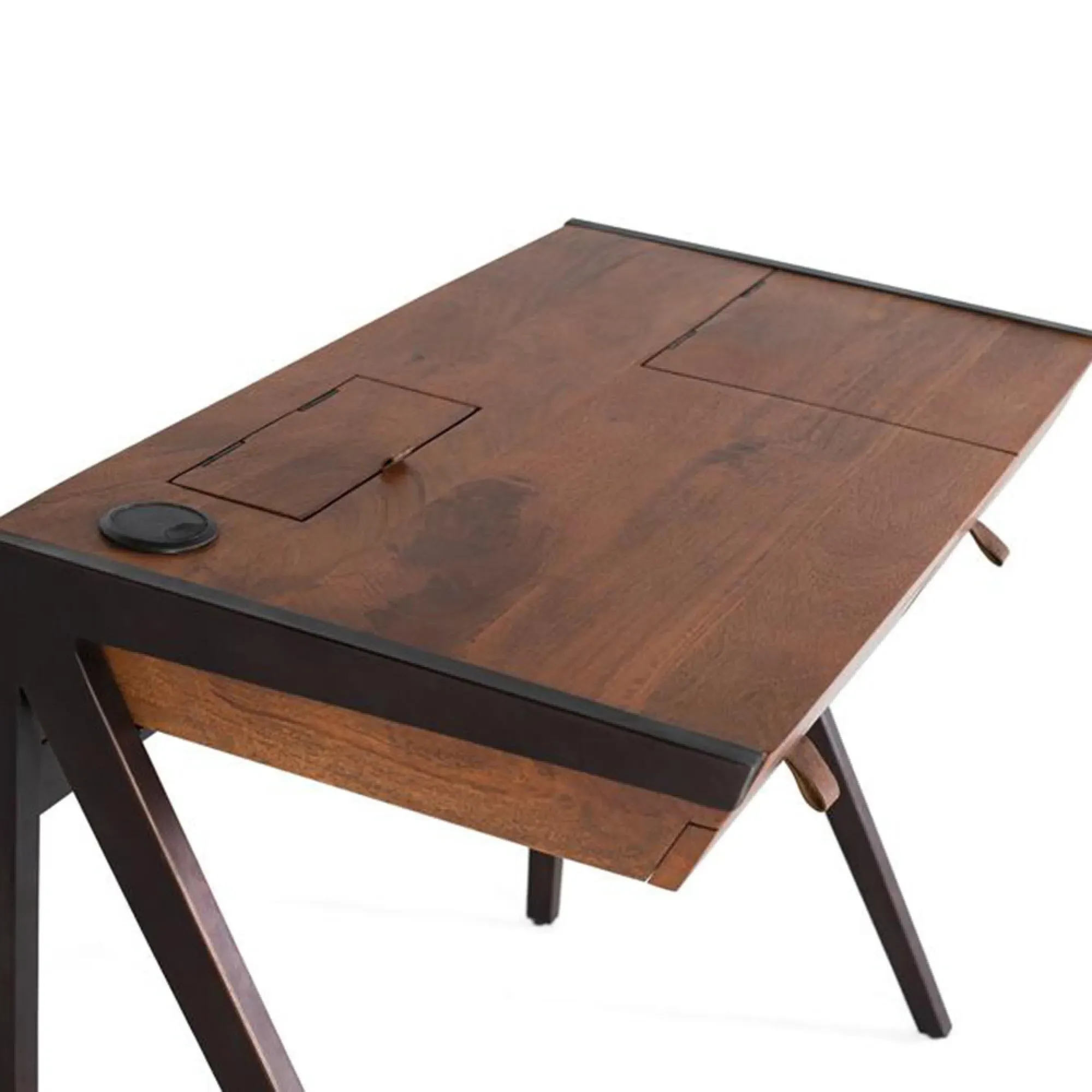 Fermo 2 Drawer Desk - Walnut, Mango Wood