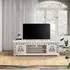 Ferrara Carved 2 Door Large TV Unit - Aged White, Mango Wood