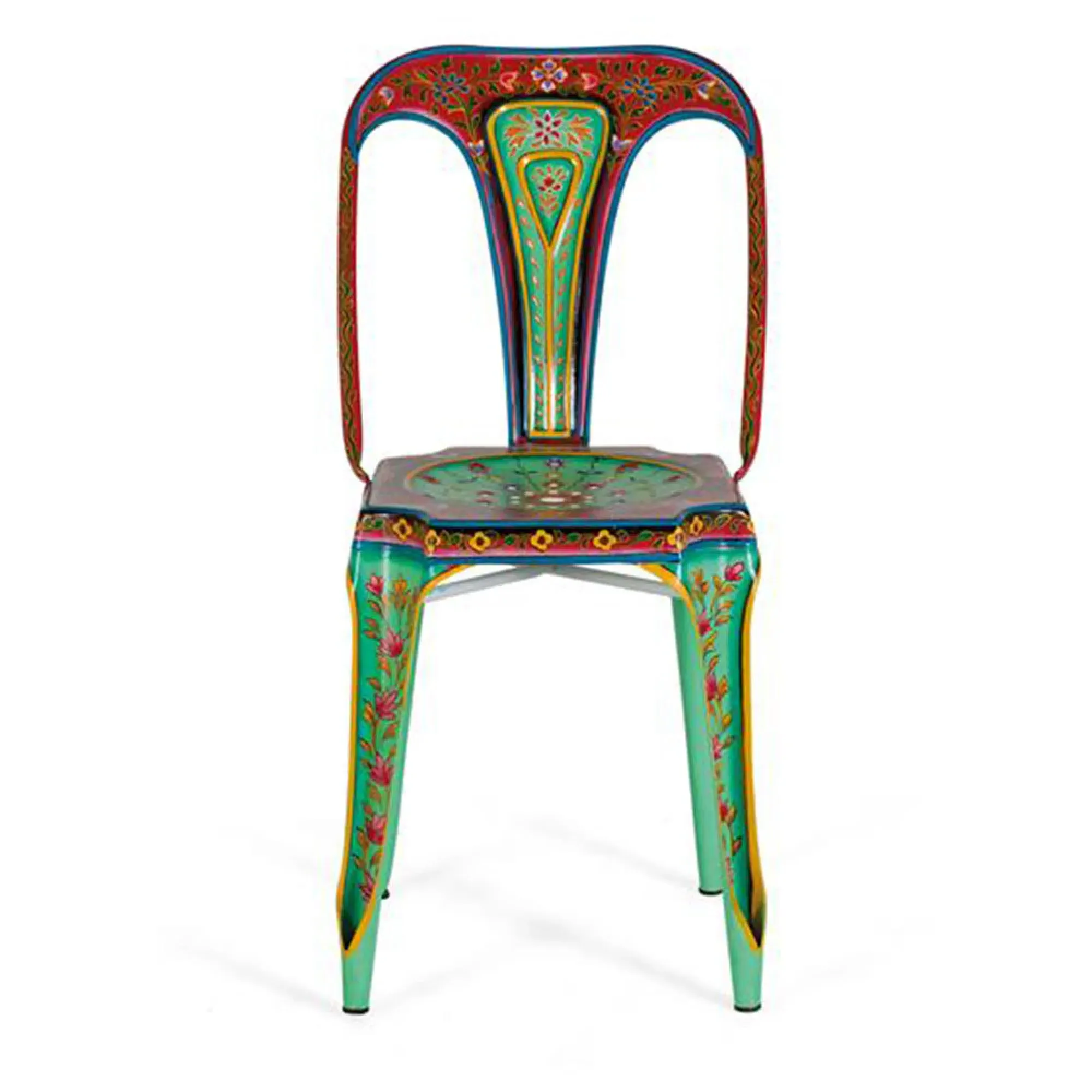 Flint Tolix Dining Chair Set of 2 - Green, Metal
