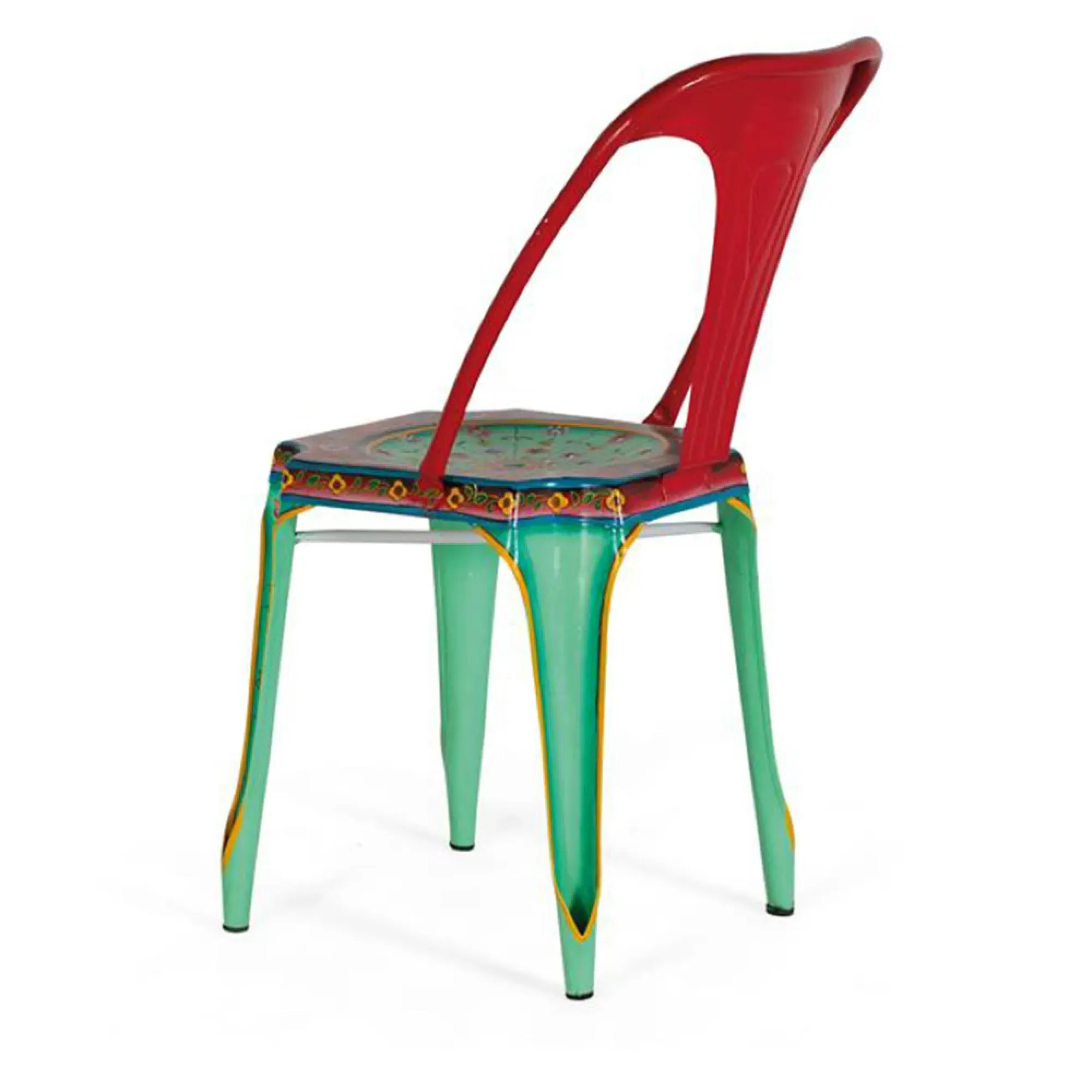 Flint Tolix Dining Chair Set of 2 - Green, Metal