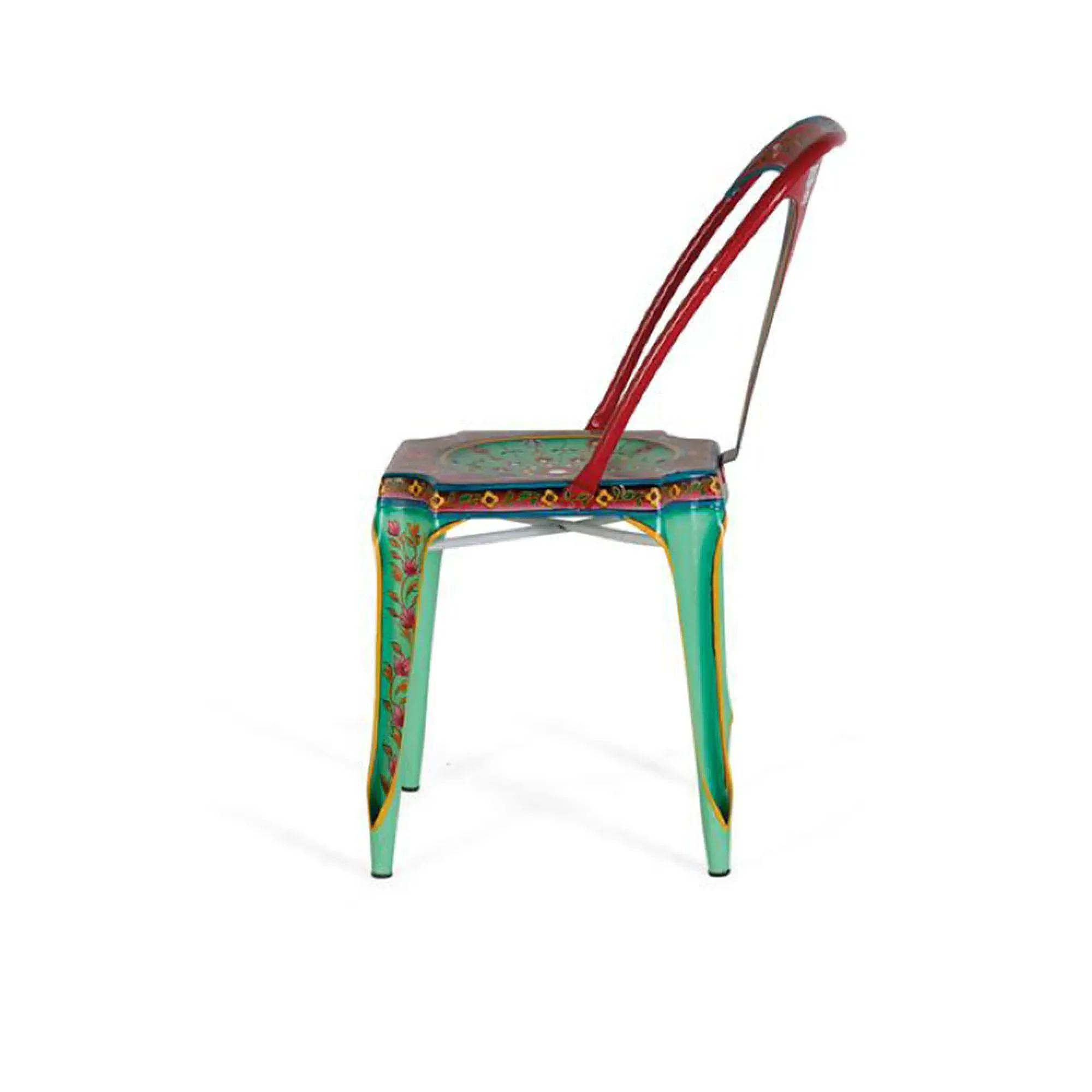 Flint Tolix Dining Chair Set of 2 - Green, Metal