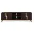 Flora 4 Door Large TV Unit - Walnut, Dark Mango Wood