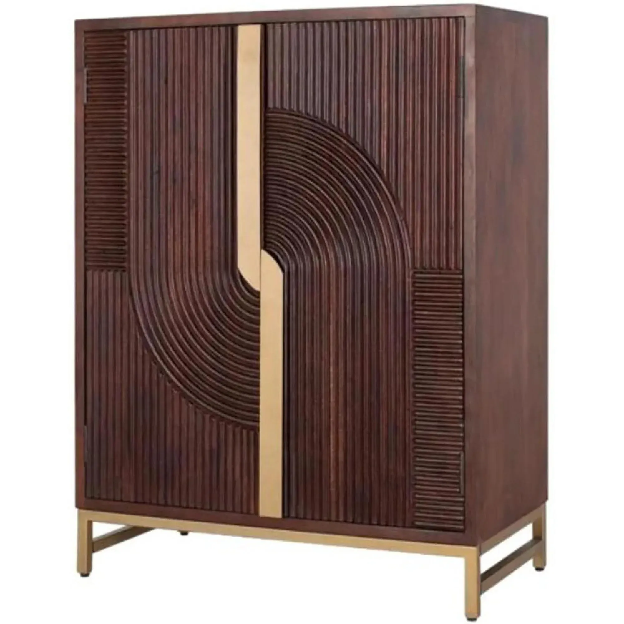 Flora Bar Cabinet - Cherry, Mango Wood