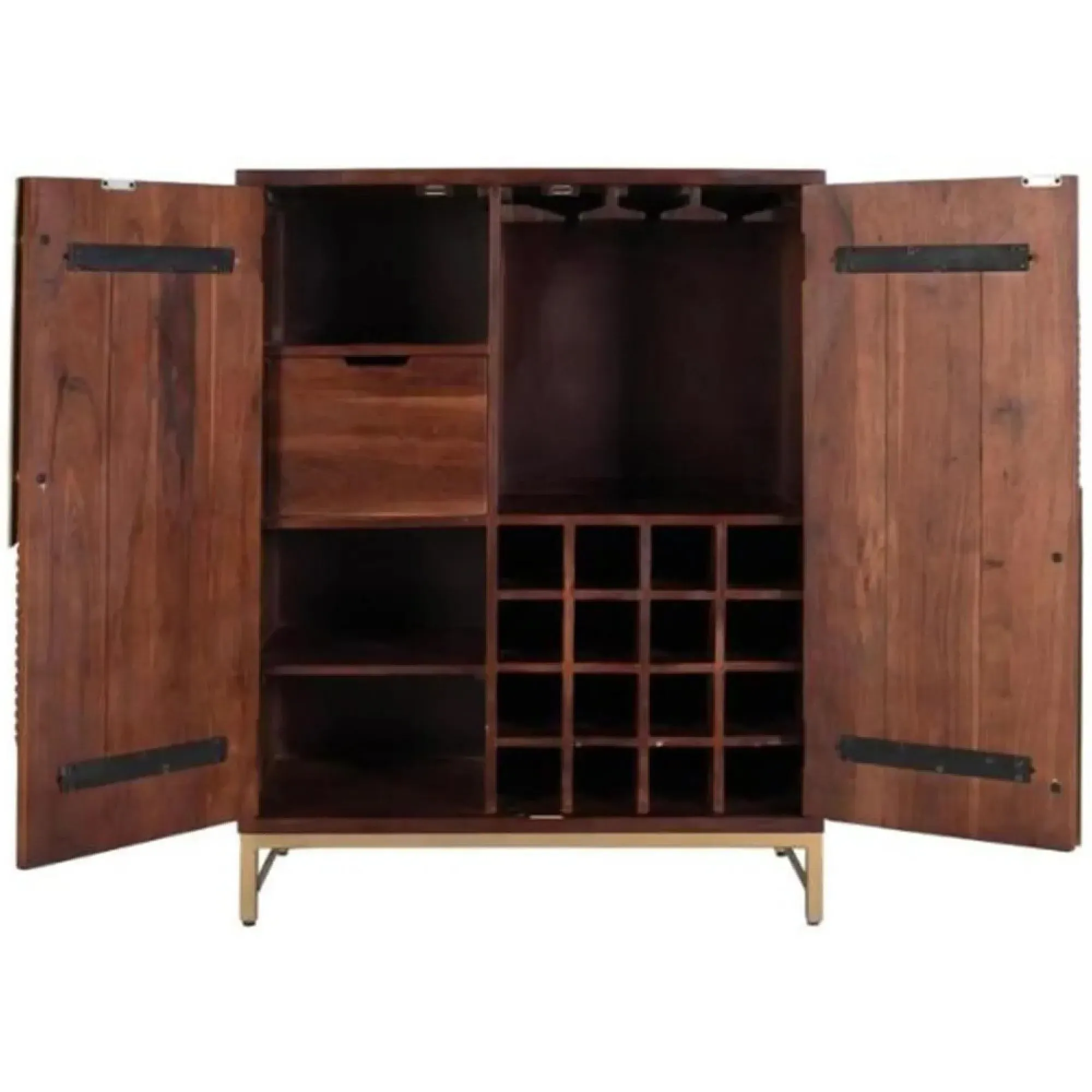 Flora Bar Cabinet - Cherry, Mango Wood