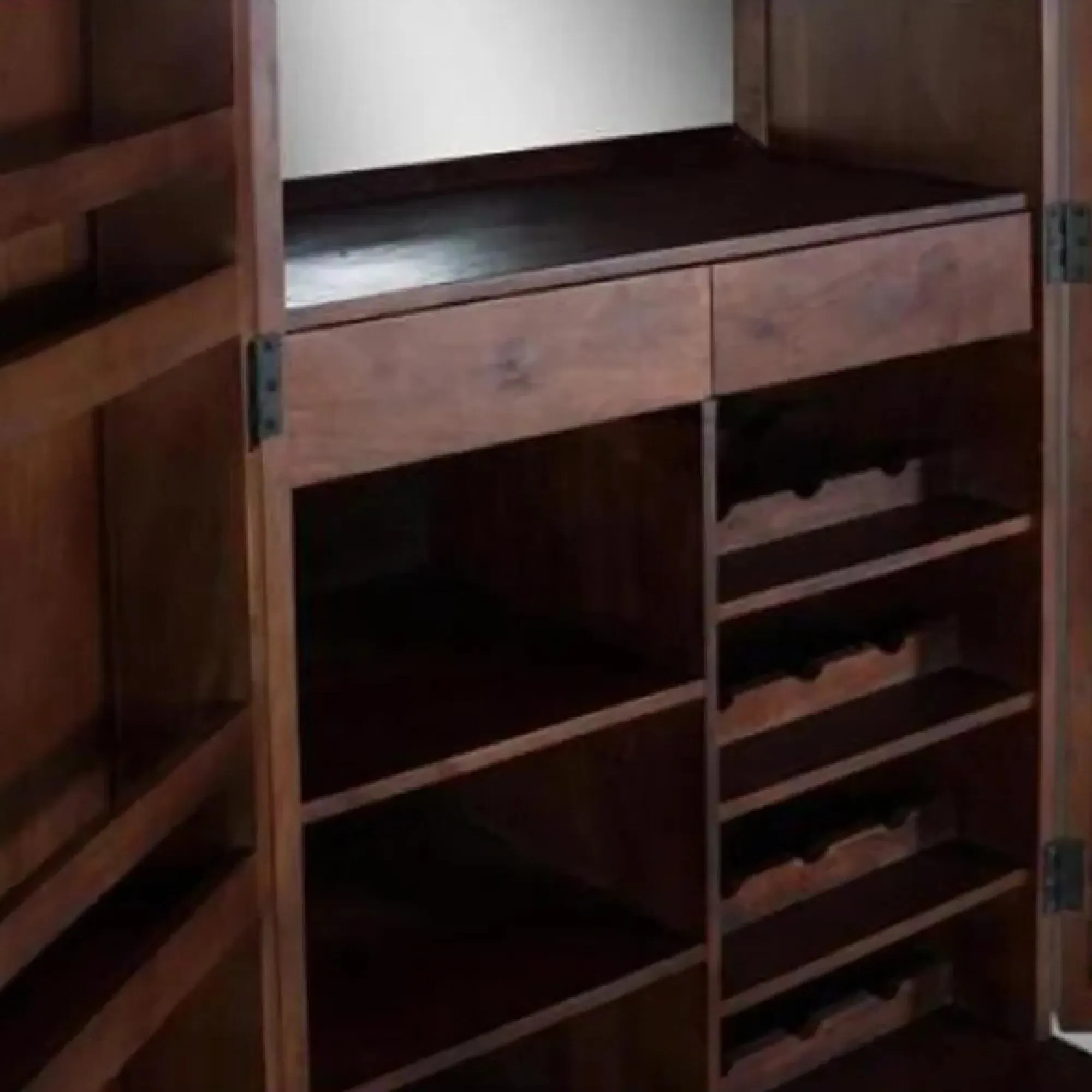 Flora Tall Bar Cabinet - Cherry, Mango Wood