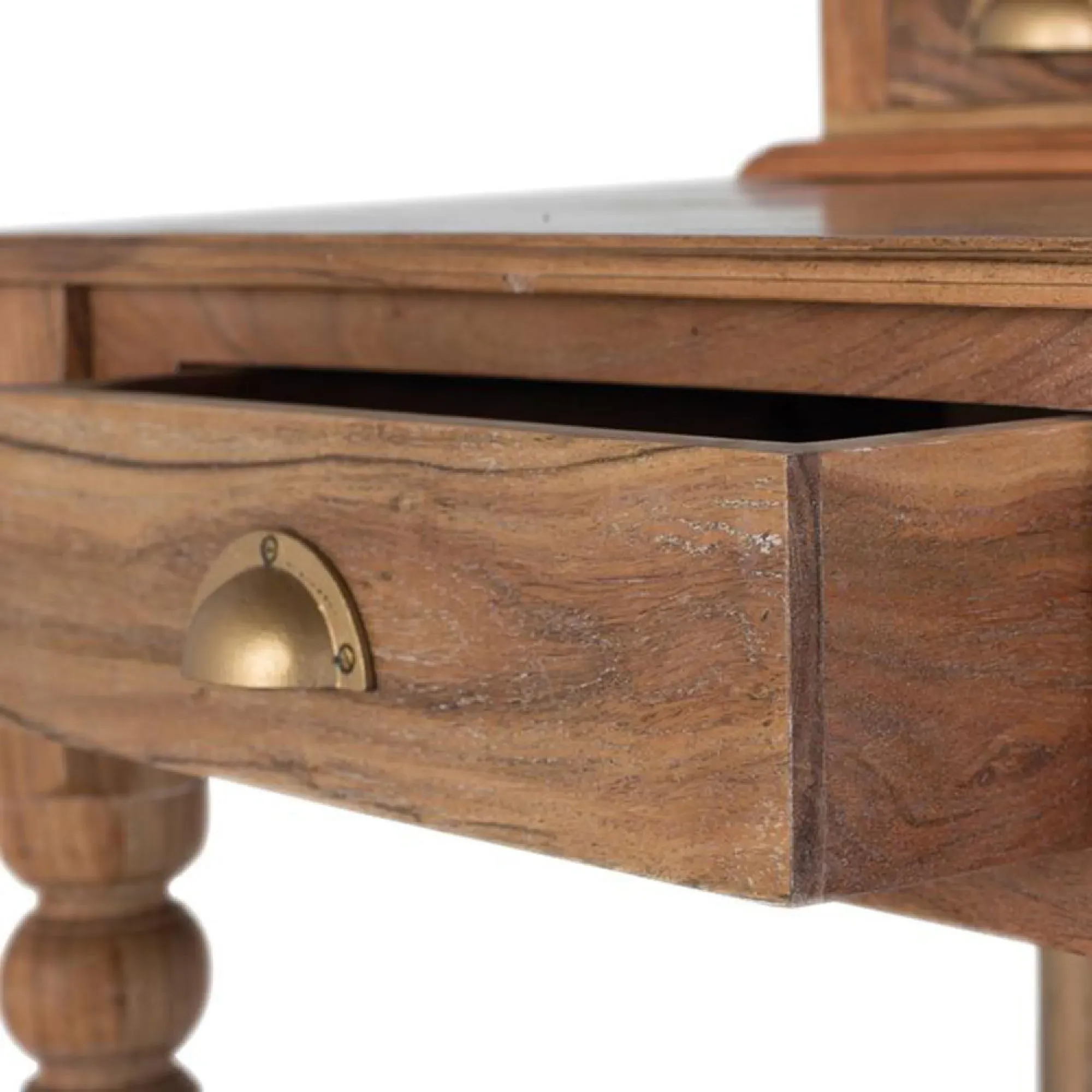 Florence Mango Wood Dressing Table - Walnut