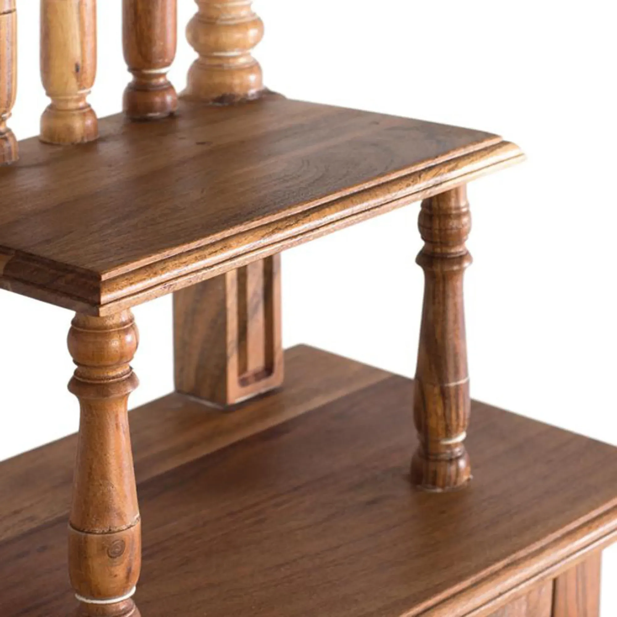 Florence Mango Wood Dressing Table - Walnut