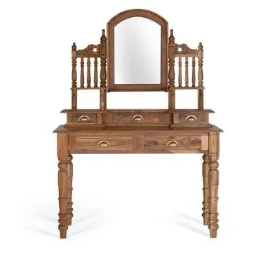 Florence Mango Wood Dressing Table - Walnut image