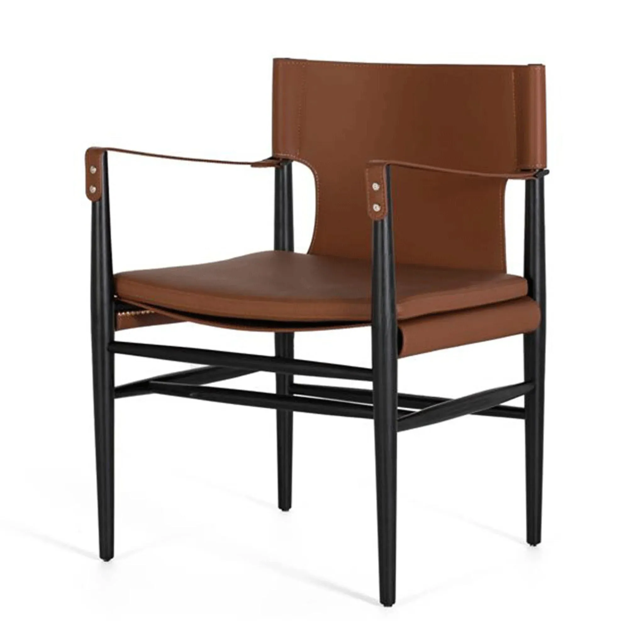 Gabrielle Leather Armchair - Brown