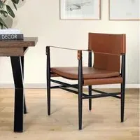 Gabrielle Leather Armchair - Brown