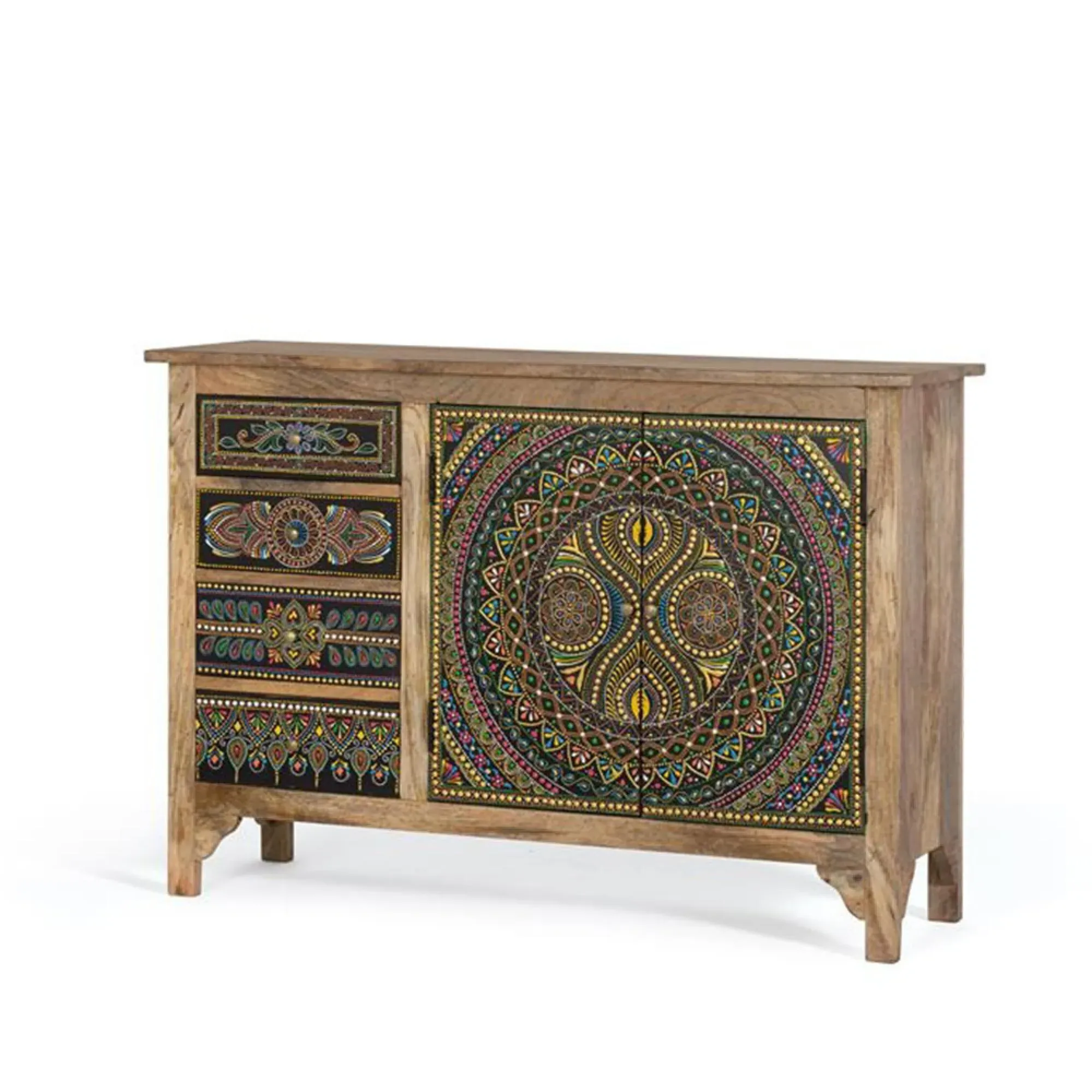 Galach 2 Door Medium Sideboard - Black, Mango Wood