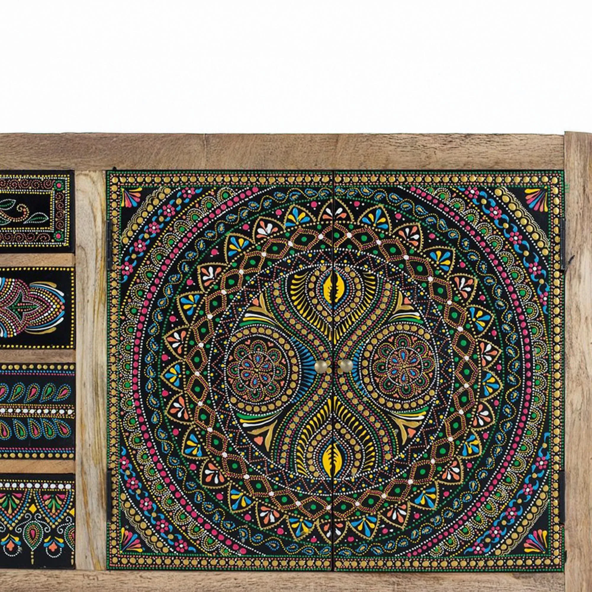 Galach 2 Door Medium Sideboard - Black, Mango Wood