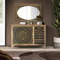 Galach 2 Door Medium Sideboard - Black, Mango Wood