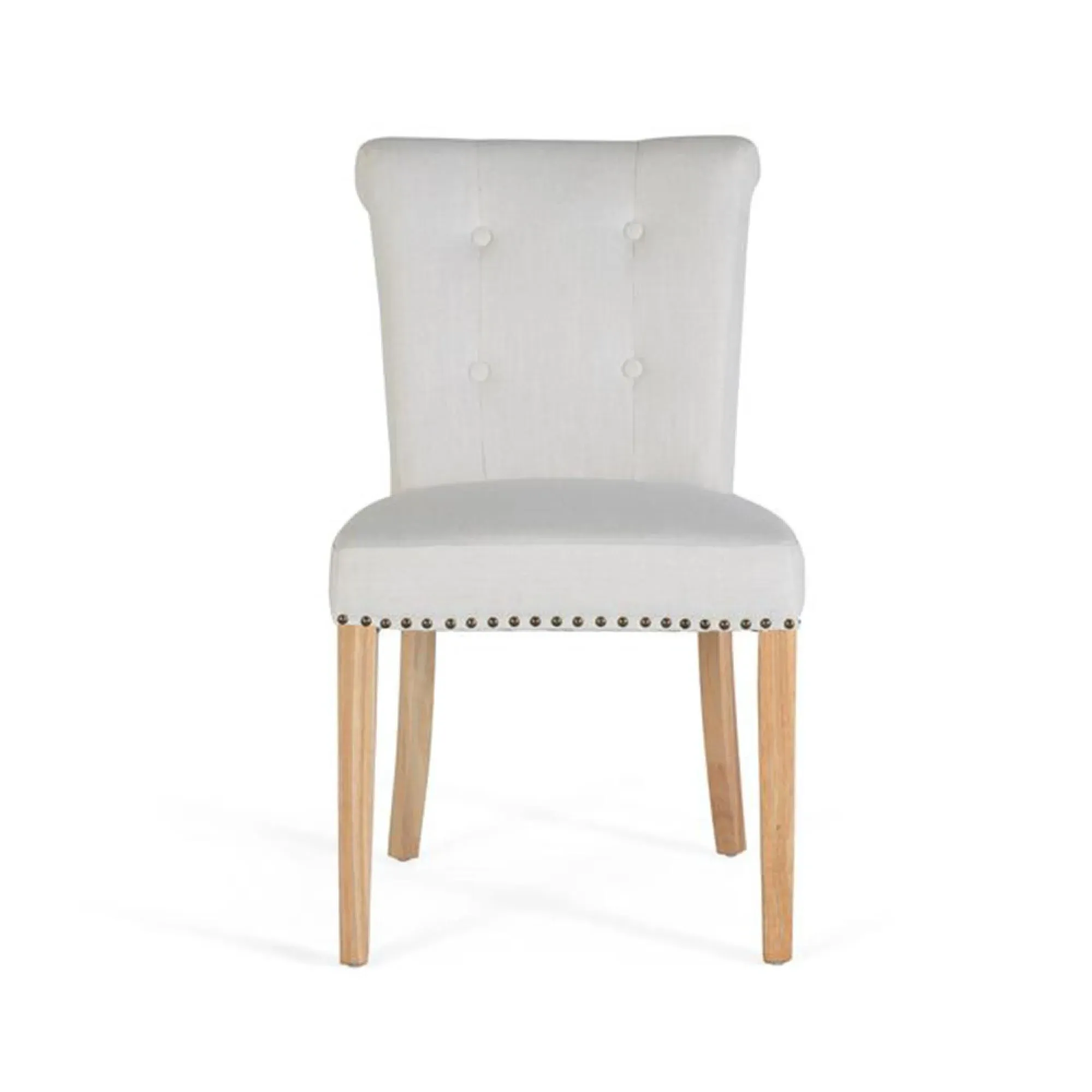 Gower Dining Chair Set of 2 - Beige, Fabric
