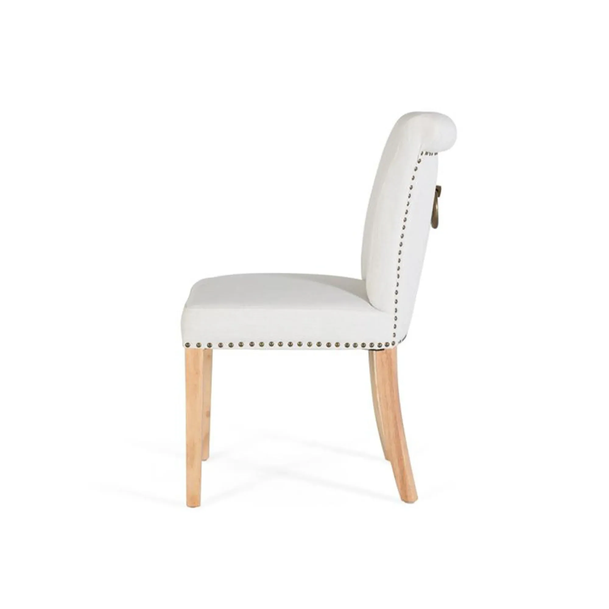 Gower Dining Chair Set of 2 - Beige, Fabric