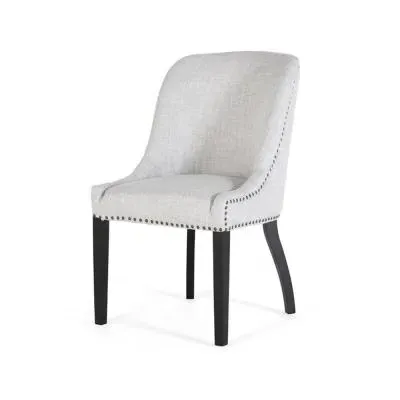 Gower Dining Chair Set of 2 - Grey, Fabric