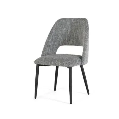 Greece Dining Chair Set of 2 - Grey, Fabric