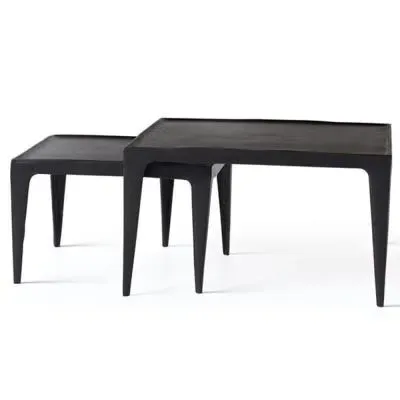 Gutunga Square Coffee Table Set of 2 - Black, Metal image
